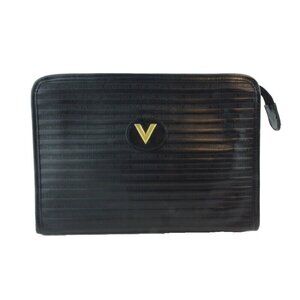 Mario Valentino Clutch Bag V Mark Leather Authentic USED
